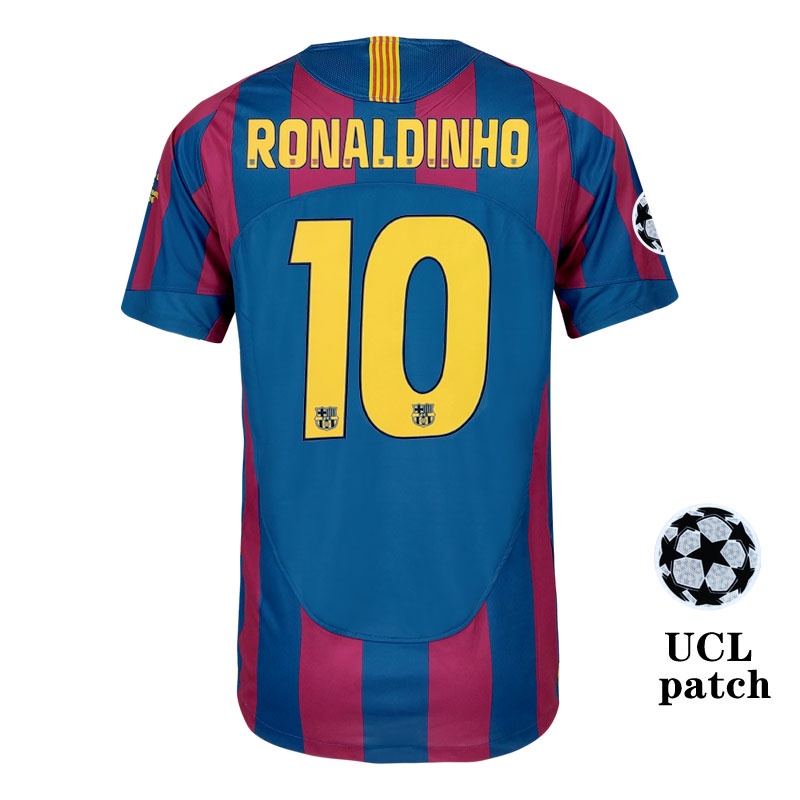 Áo Thun Đá Banh Tuyển Barcelona 2005-06 S-XXL 10 Ronaldo 30 MESSI