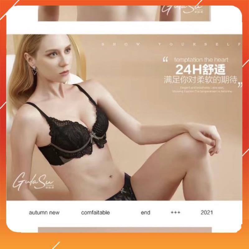 [Hàng cao cấp] Áo ngực siêu mềm, Áo lót nữ không gọng nâng ngực, đệm mút 3cm phối ren tiểu thư, Mã A14265