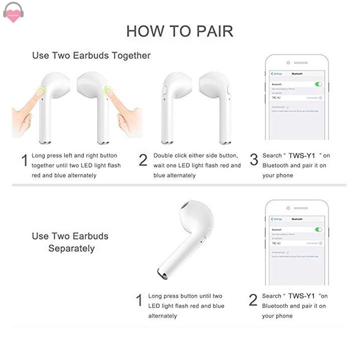 Tai Nghe Nhét Tai I7S Kết Nối Bluetooth 5.0 Âm Thanh Stereo Sống Động | BigBuy360 - bigbuy360.vn