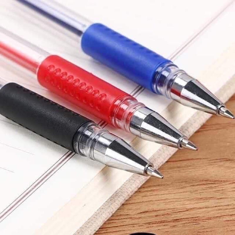 Bút bi nước màu đen, đỏ, xanh, tím nét đẹp đều mực
