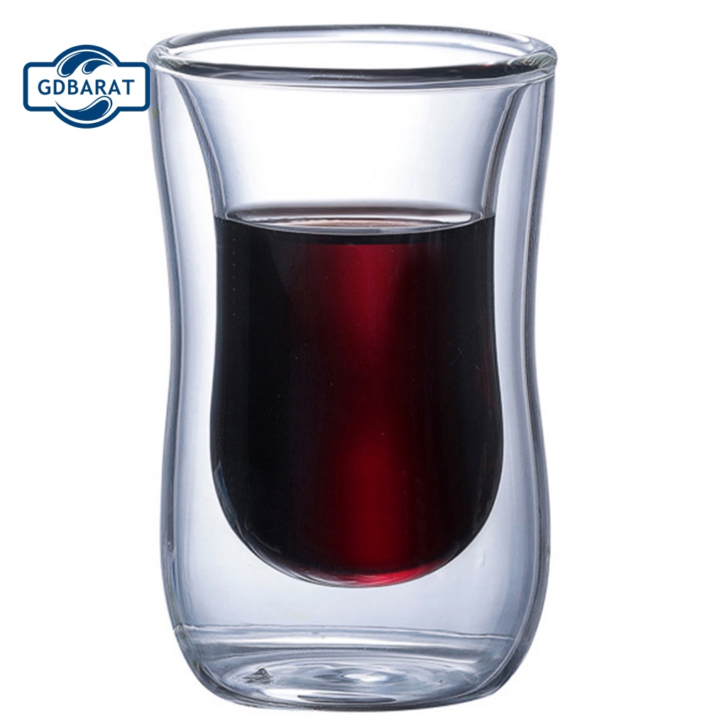 [NYCA Stock] Cốc Thủy Tinh Uống Sữa Thiết Kế Hai Lớp Tường