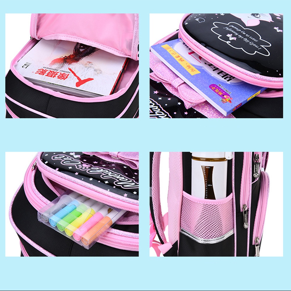 Balo đi học họa tiết hoạt hình dễ thương cho bé gái lớp 1-6