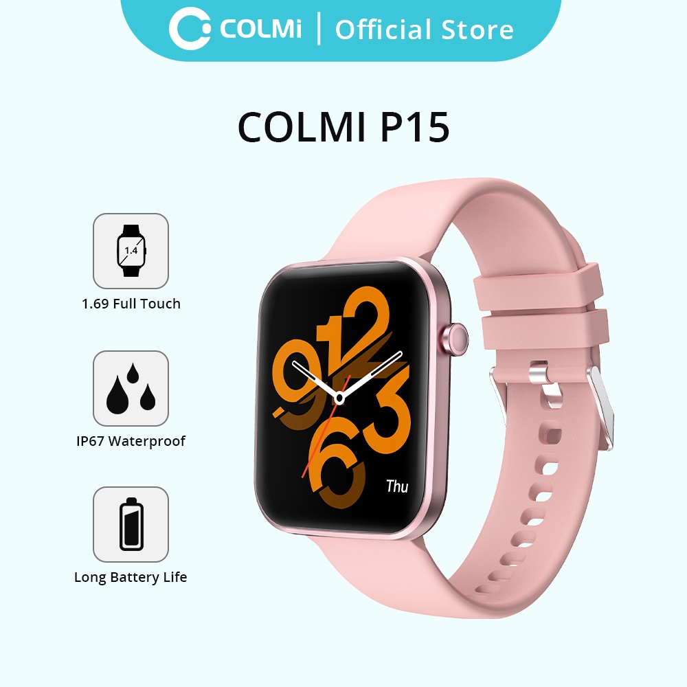 Đồng hồ thông minh Colmi P15 Bluetooth theo dõi nhịp tim thể thao chống nước Ip67 cho điện thoại Ios Android Xiaomi