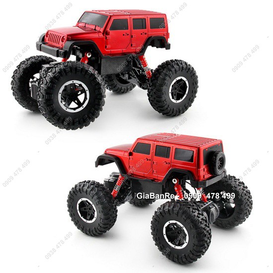 XE ĐIỀU KHIỂN TỪ XA PIN SẠC BÁNH GAI OFFROAD SIZE LÓN JEEP - ĐỎ - 9473.1