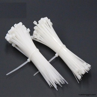 Set 100 Dây Rút Trắng/ Đen Size 150 x 2.5mm MINISHOP H084