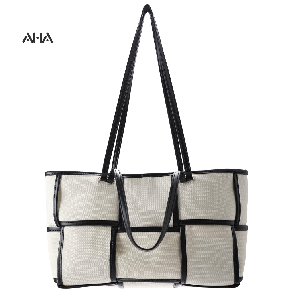 Túi xách AHA OFFICIAL vải canvas cỡ lớn phong cách Hàn Quốc mới