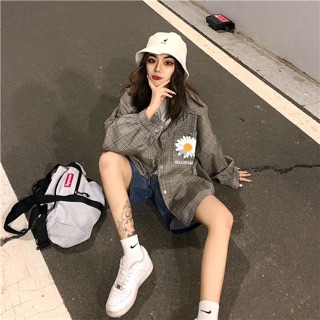 Sơ mi kẻ Hoa Cúc SM0002