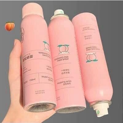 Bình Xịt Gội Đầu Khô VỊ ĐÀO LUCKYFINE 150ml Siêu Mượt, Không Bết Dính tóc