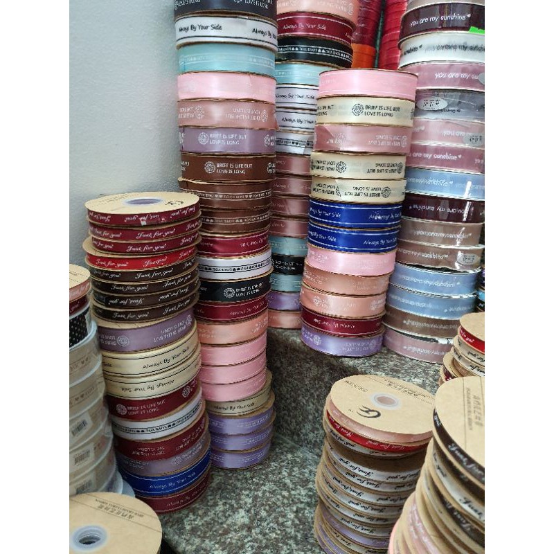 10m RUY BĂNG LỤA 2.5cm - gửi đúng màu, hình in ngẫu nhiên tùy đợt hàng