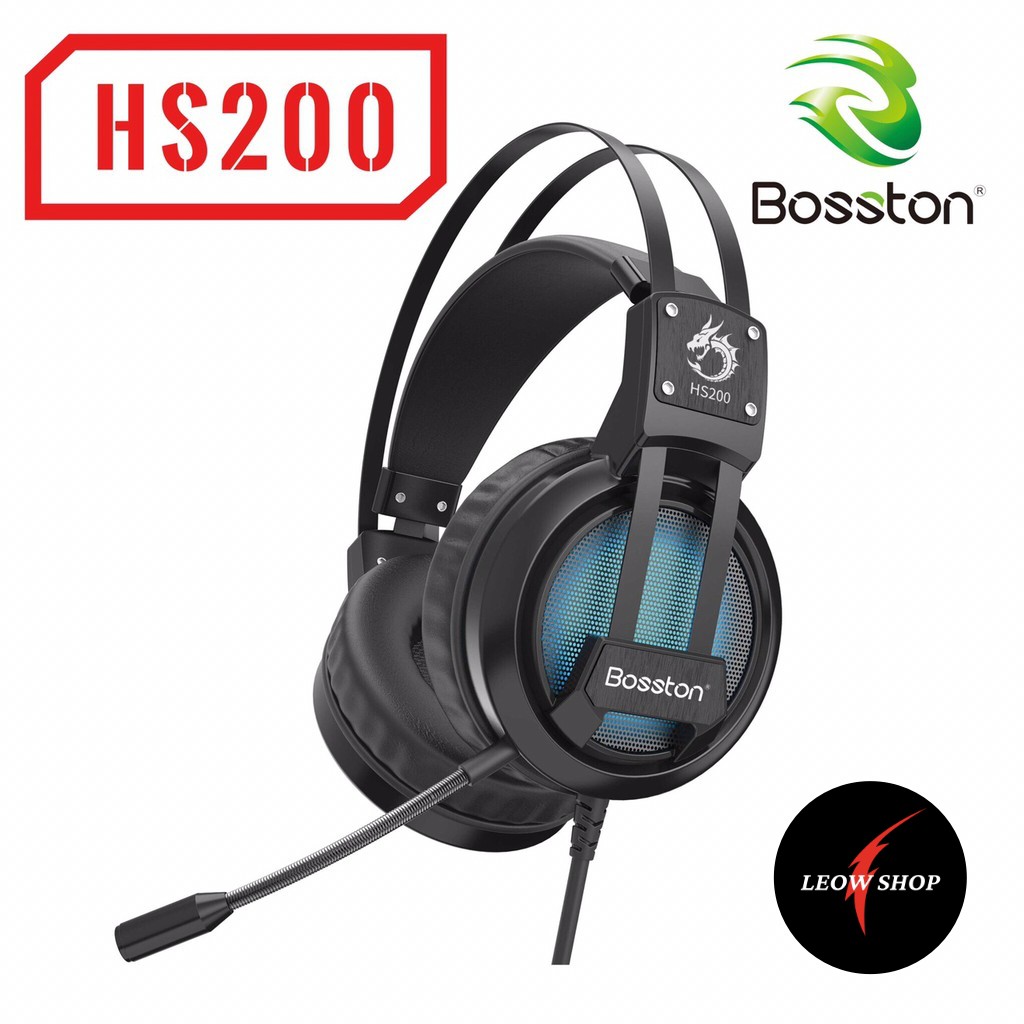 Tai nghe chuyên Game Bosston HS200 Led đa màu - Super Bass - Hãng phân phối chính thức