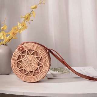 Túi trống mây vintage hoạ tiết ngôi sao