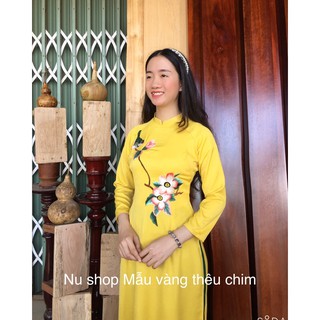 Áo dài lụa tây thi thêu ❤️❤️❤️
