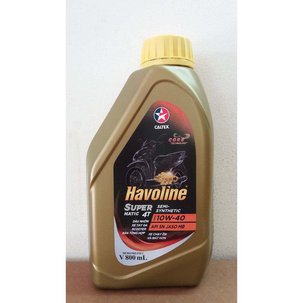 COMBO Nhớt 0.8L tay ga Havoline Supermatic semi và Nhớt hộp số Caltex