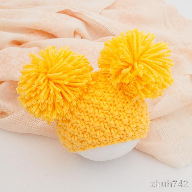 Mũ len móc xinh xắn đáng yêu làm phụ kiện chụp ảnh cho trẻ em sơ sinh