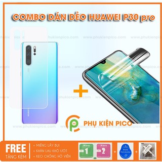Miếng dán màn hình và mặt lưng dành cho Huawei P30 Pro - Combo dán màn hình + dán mặt lưng Huawei P30 Pro
