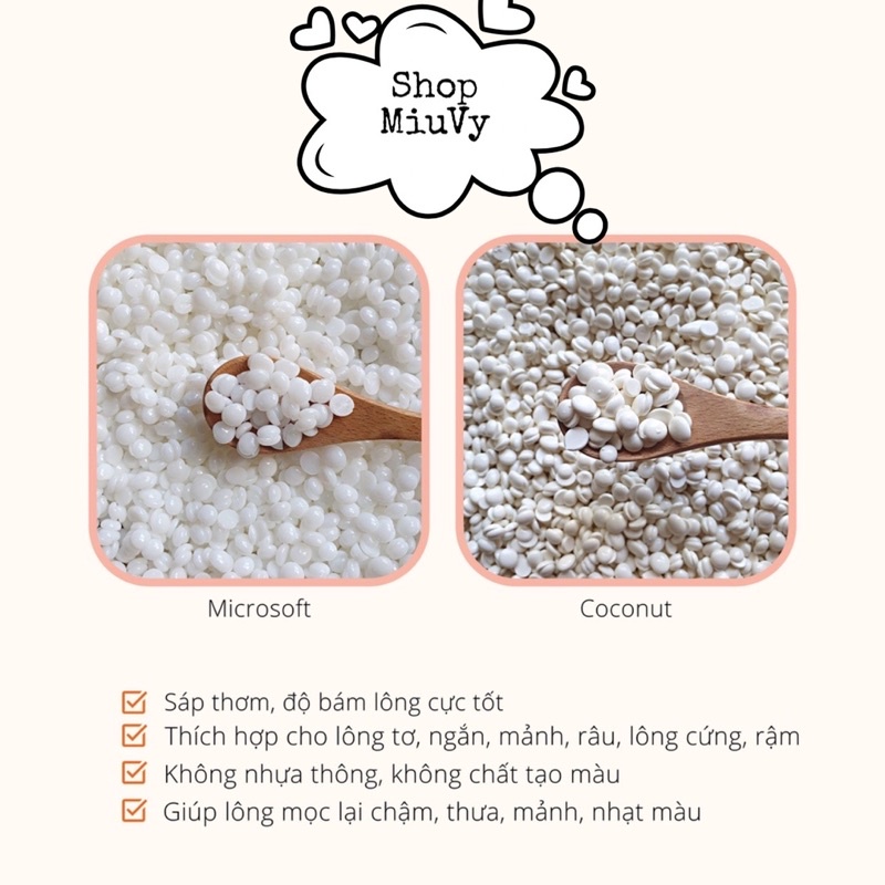 Combo triệt lông mỡ trăn nguyên chất và 100gr sáp siêu bám lông coconut &amp; sáp trong