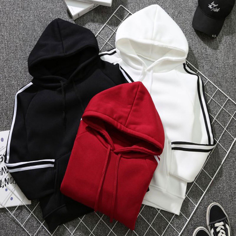 Áo hoodie màu trơn dáng rộng