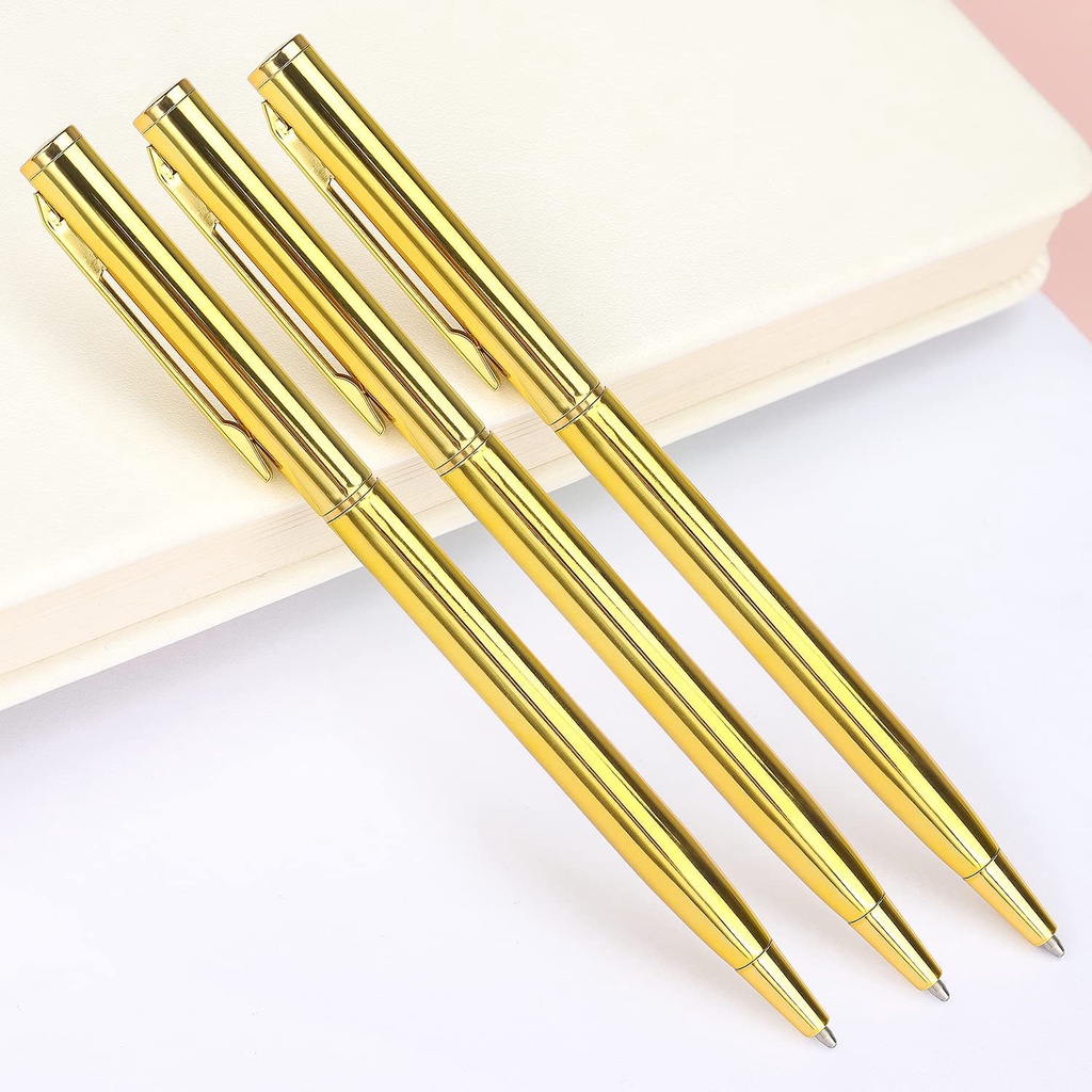 Set 3 Bút Bi Mực Đen Ngòi Vừa 1.0Mm Cho Học Sinh / Văn Phòng / Tiệc Cưới