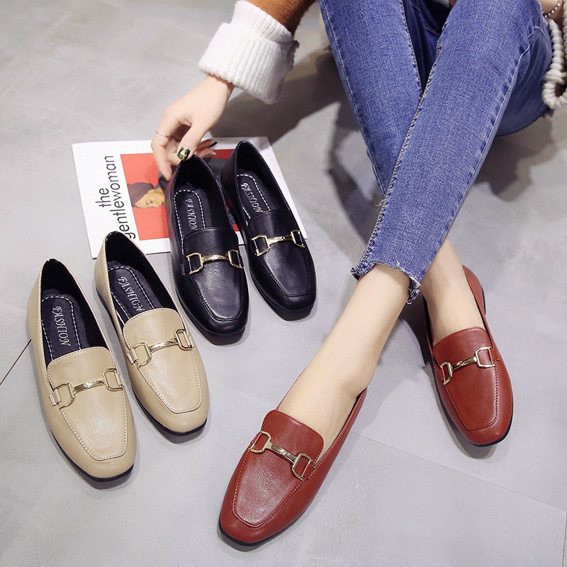 IELGY Giày lười nữ mũi vuông | BigBuy360 - bigbuy360.vn