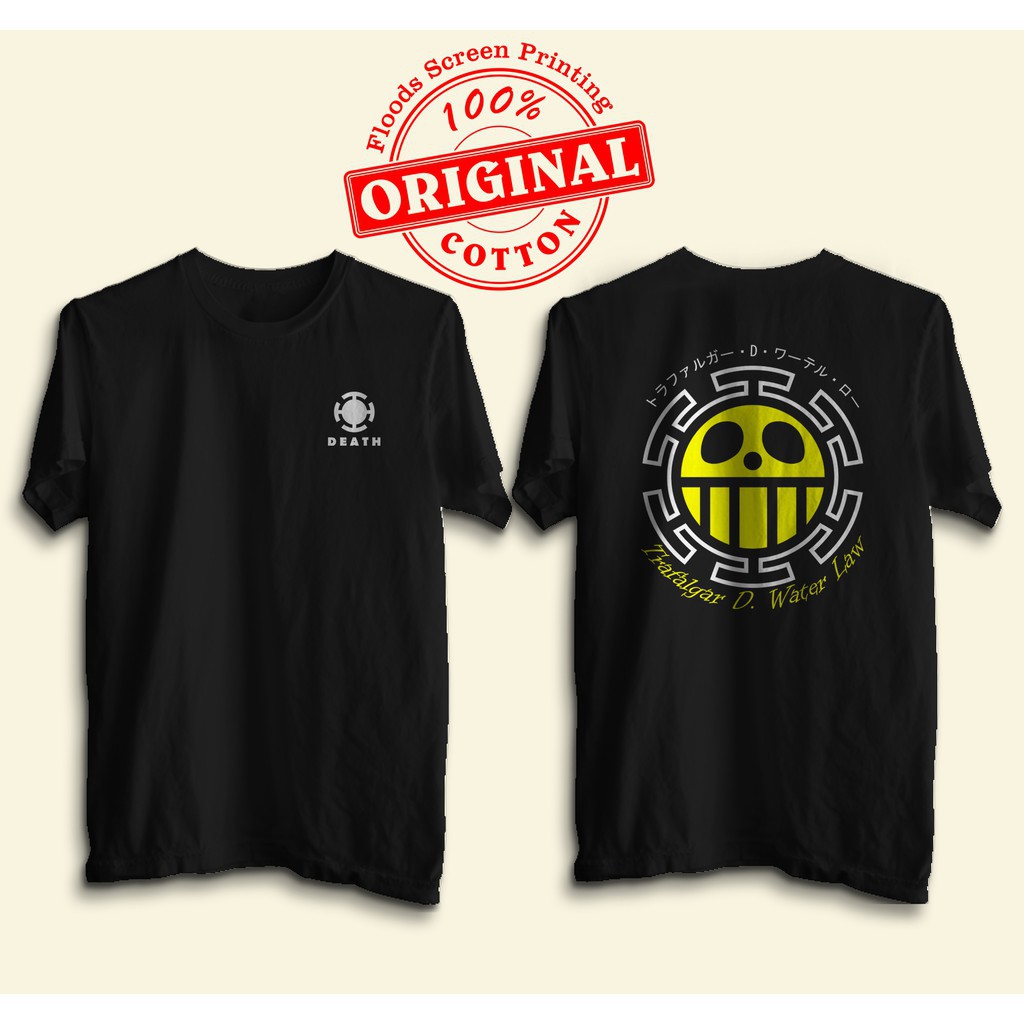 Áo thun in hình anime Kaos Anime One Piece Trafalgar D. Law mẫu mới siêu đẹp