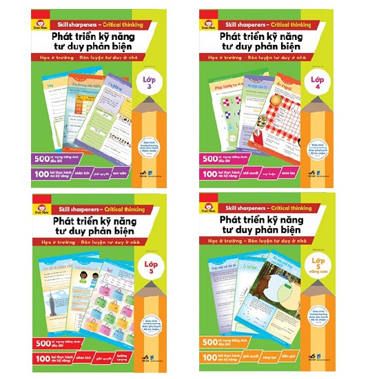 Sách - Combo Phát Triển Kỹ Năng Tư Duy Phản Biện Lớp 3,4,5, 5 Nâng Cao