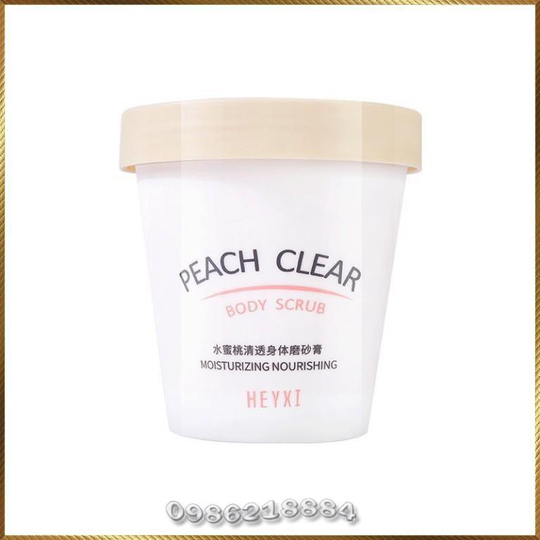 Hũ tẩy da chết hương đào Body Scrub HEYXI Peach Clear 200g BSH2 | BigBuy360 - bigbuy360.vn