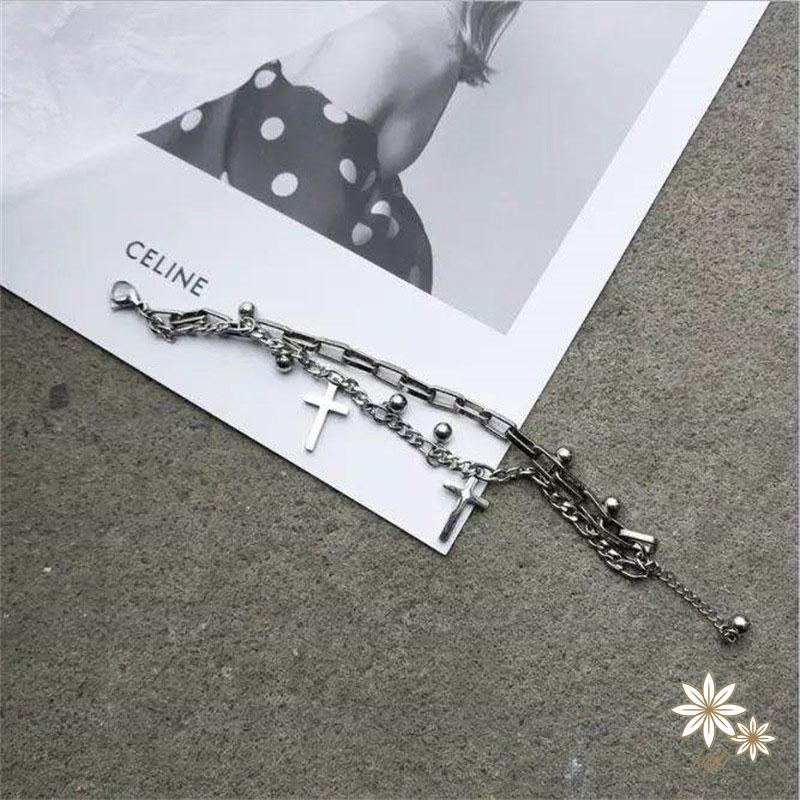 Vòng đeo tay mạ bạc phong cách Hàn Quốc đơn giản thời trang