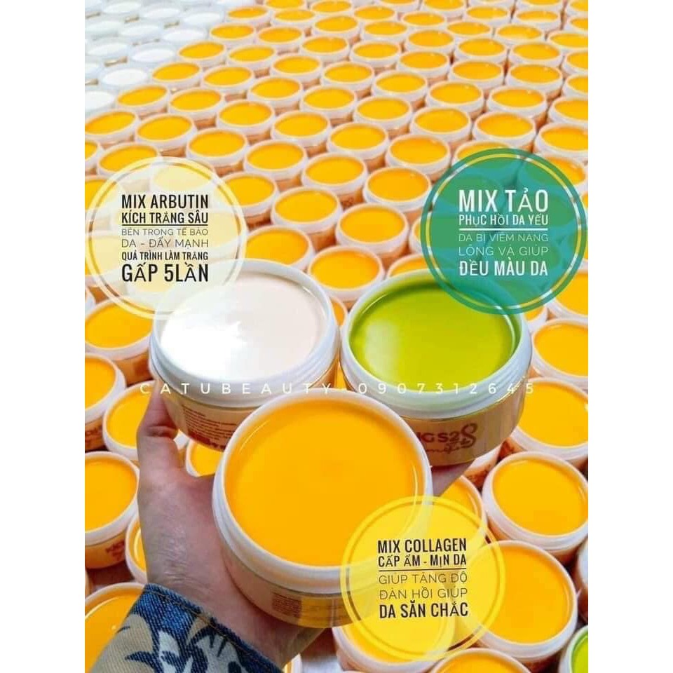 Kem kích trắng bộ tam sắc