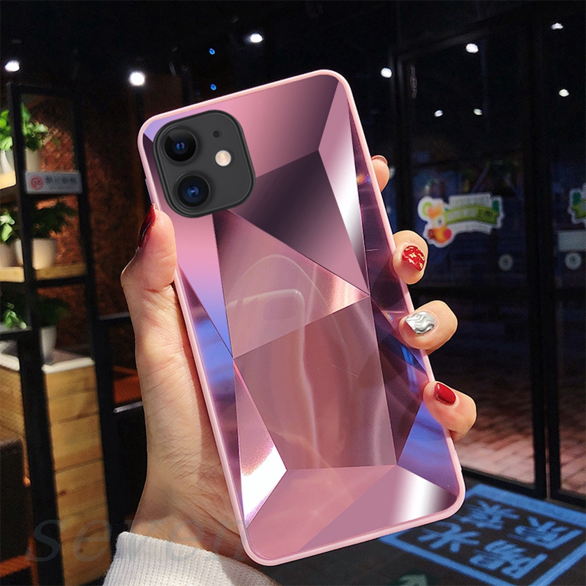 👏Ready Stock🎀 Ốp điện thoại dẻo họa tiết vân kim cương 3D tráng gương cho SAMSUNG S7 S8 S9 S10 EDGE PLUS LITE