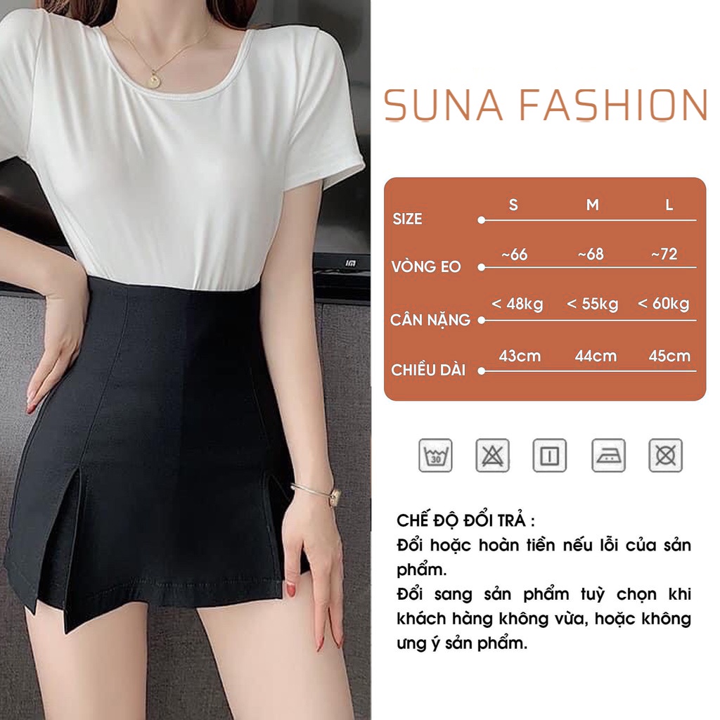 Quần giả váy nữ ngắn cạp cao, Quần váy cạp cao SUNA FASHION tuyết mưa từ 40 - 60kg