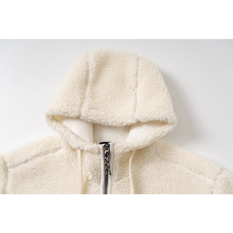 Áo khoác lông cừu có mũ dáng thể thao cho nữ thương hiệu The North Face cao cấp