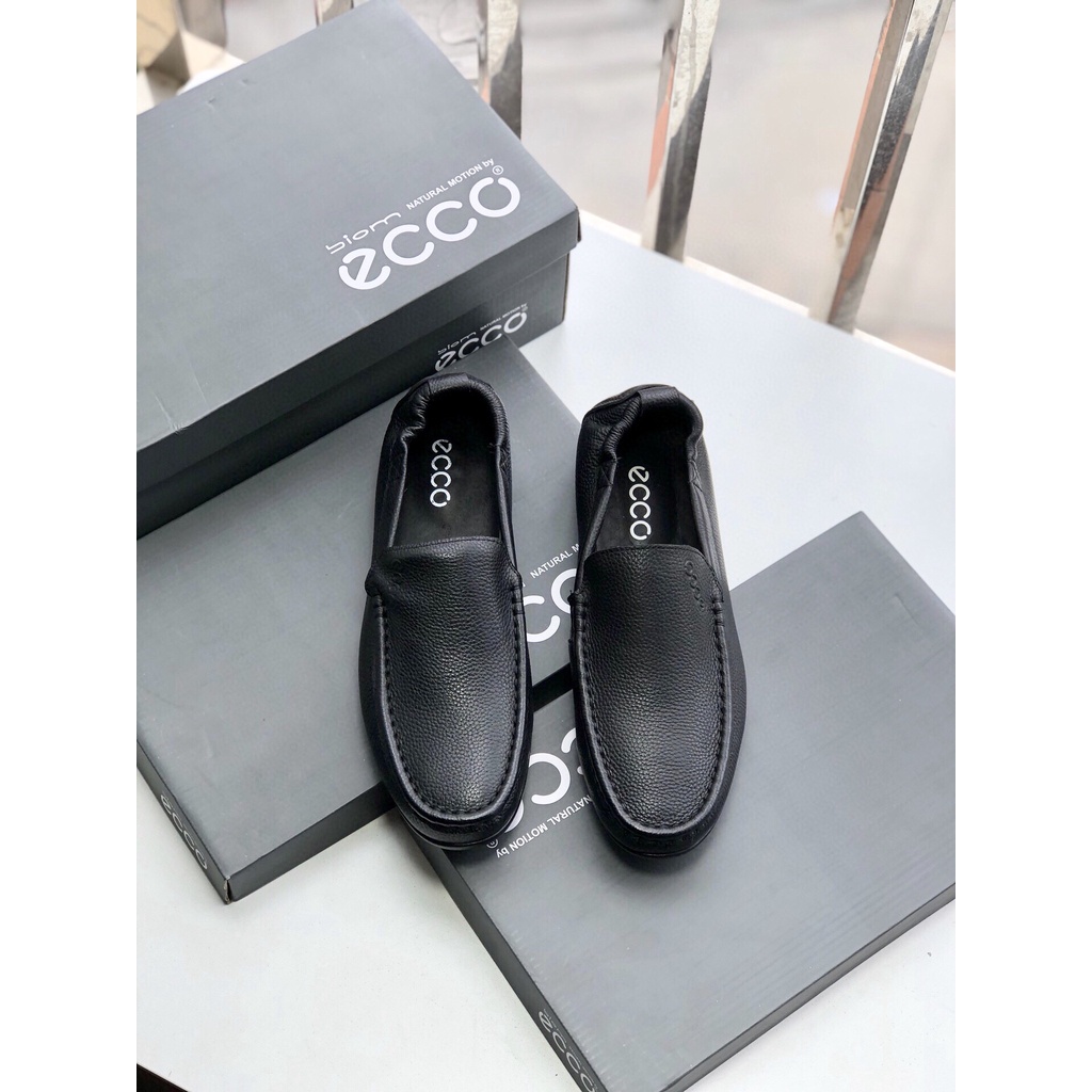 Giày lười nam da thật cao cấp ECCO thiết kế đơn sắc mang đến sự đơn giản