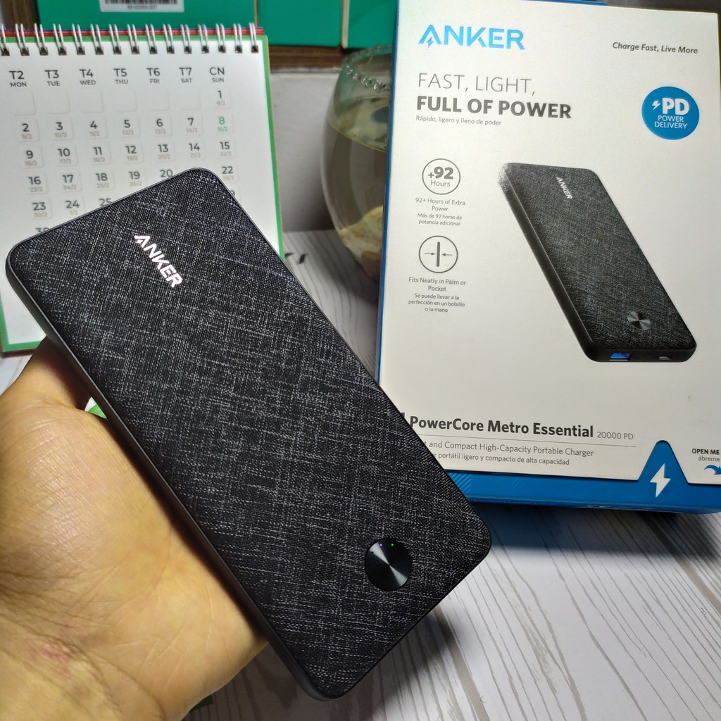 Sạc Dự Phòng Anker PowerCore Metro Essential 20000mAh PD - A1281 - Hàng Chính Hãng