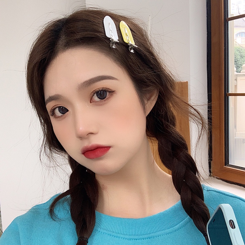 Kẹp Tóc Mái Màu Sắc Đơn Giản Phong Cách Hàn Quốc Dành Cho Nữ