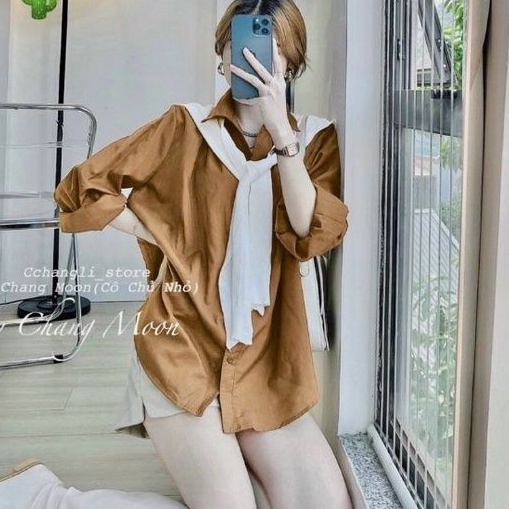 Áo sơ mi phối khăn siêu phẩm cho các chị em🥰