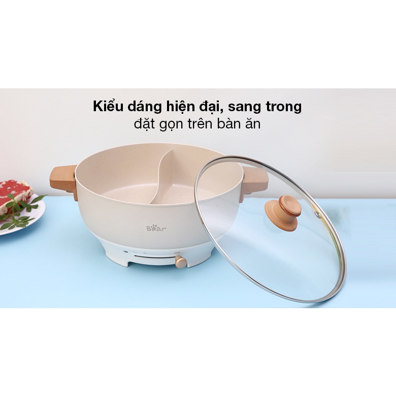 [Hỏa tốc - HCM] Nồi Lẩu Điện Uyên Ương Bear 2 Ngăn Dung Tích 5L DHG-C50K1 | Hàng Chính Hãng | BH 18T |  | Mimax Store