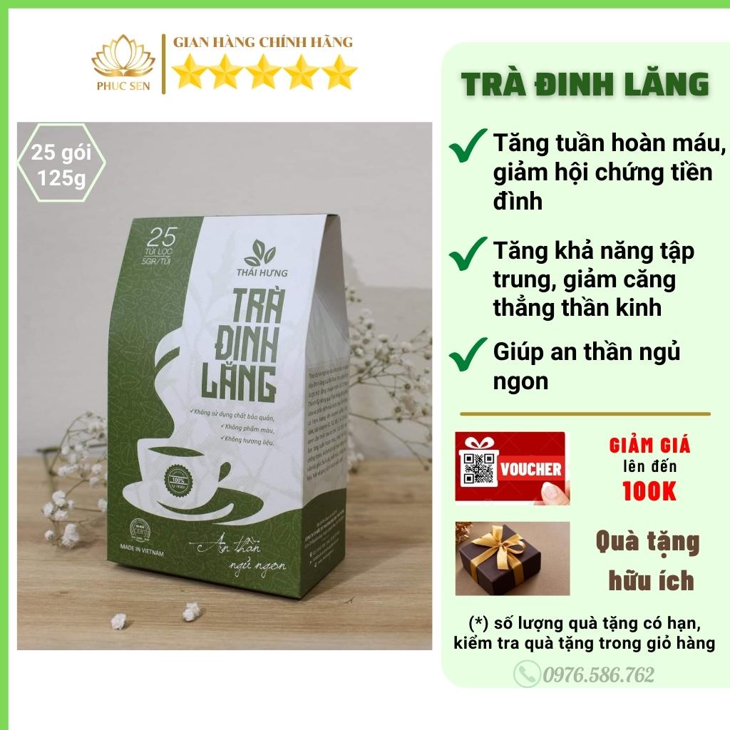 Trà Túi Lọc Đinh Lăng Thái Hưng, giúp An Thần Ngủ Ngon, Trà Thảo Dược Thiên Nhiên (25 túi lọc x 5g)