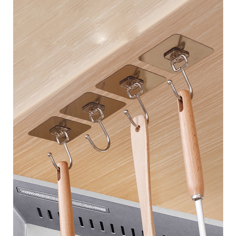 Móc Dán Tường Siêu Dính Chịu Lực ,Móc Treo Đồ Inox Vật Dụng Đa Năng Dính Tường Siêu Chắc