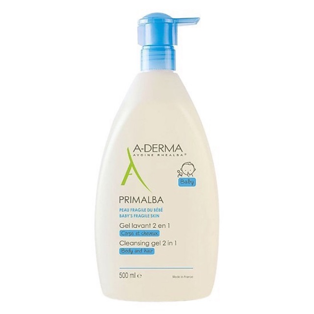 ✅ A-Derma Sữa tắm gội cho bé Primalba Cleansing Gel 2in1 500ml