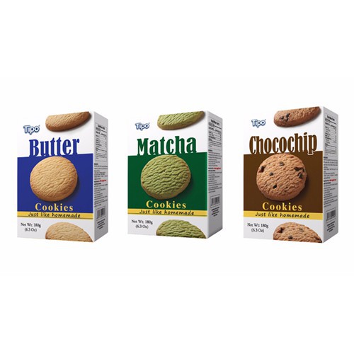 BÁNH QUY TIPO COOKIES MATCHA - BUTTER - CHOCOCHIP