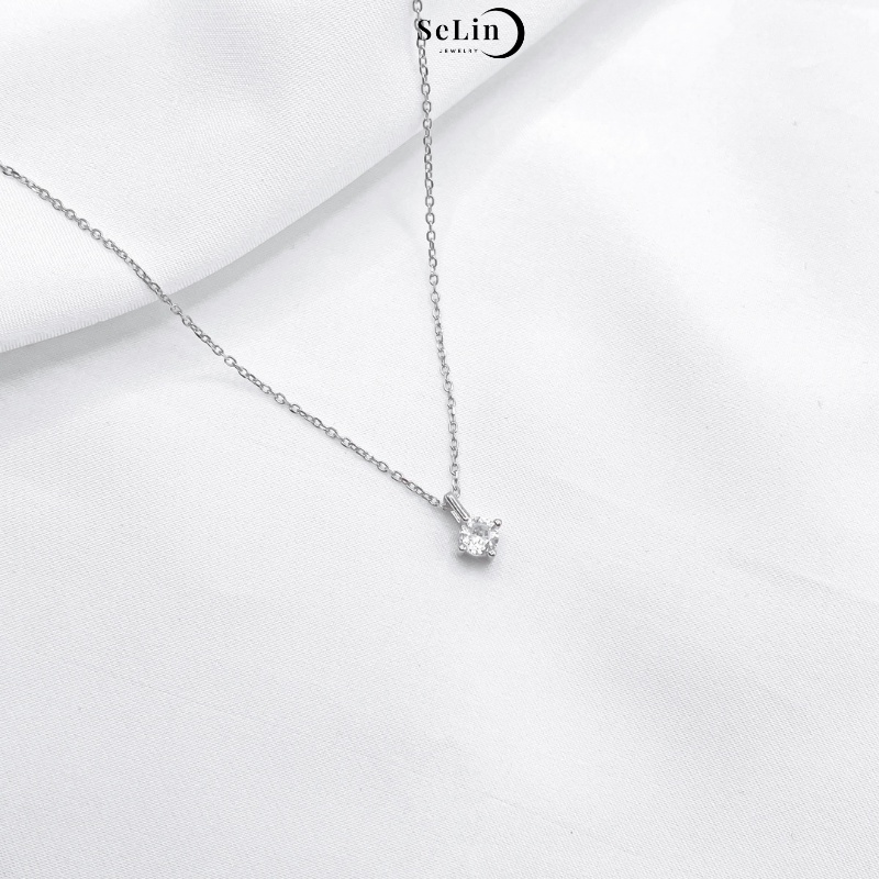 Dây chuyền bạc Selin Jewelry, vòng cổ nữ đính đá Tiny Necklace