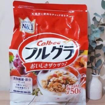 Ngũ cốc Calbee Nhật Bản ngon tuyệt- mix hoa quả trái cây sữa chua dùng ăn sáng
