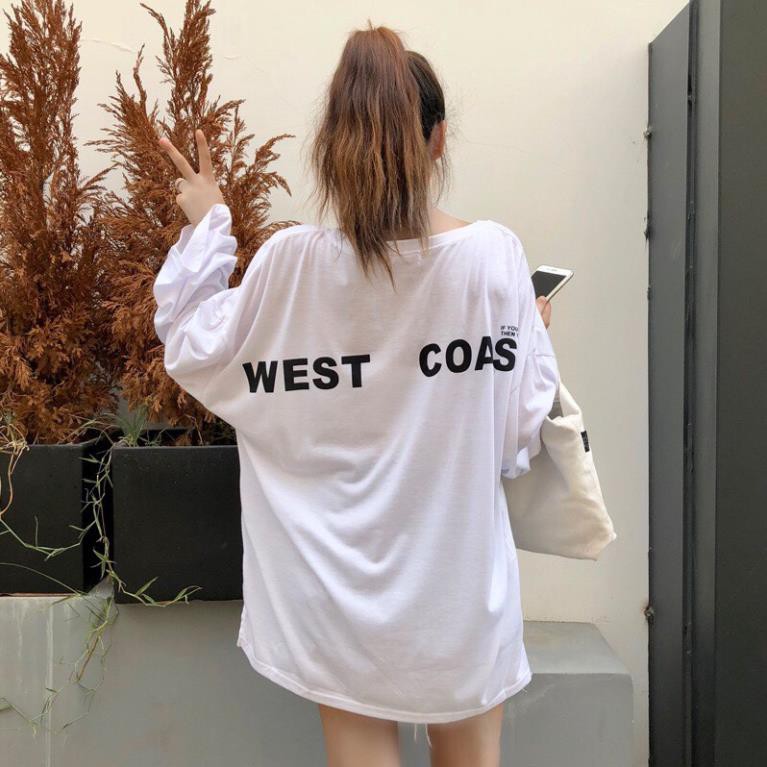 Áo Thun Tay Dài West Coast, form rộng, phù hơp cho nam nữ ATD24 - Áo Phôn tay dài form rộng unisex Ulzzang , phù hợp cho | BigBuy360 - bigbuy360.vn