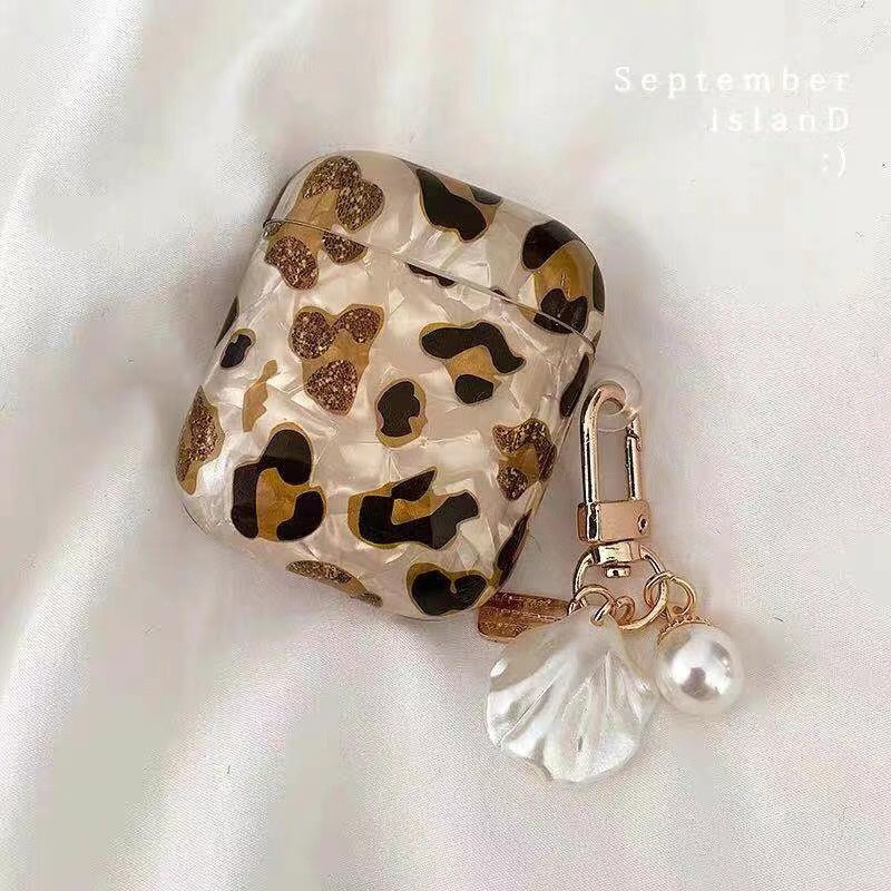 newest airpods 3 Vỏ Bảo Vệ Hộp Sạc Tai Nghe Airpods 1 / 2 Pro Họa Tiết Da Báo Cao Cấp airpods 3