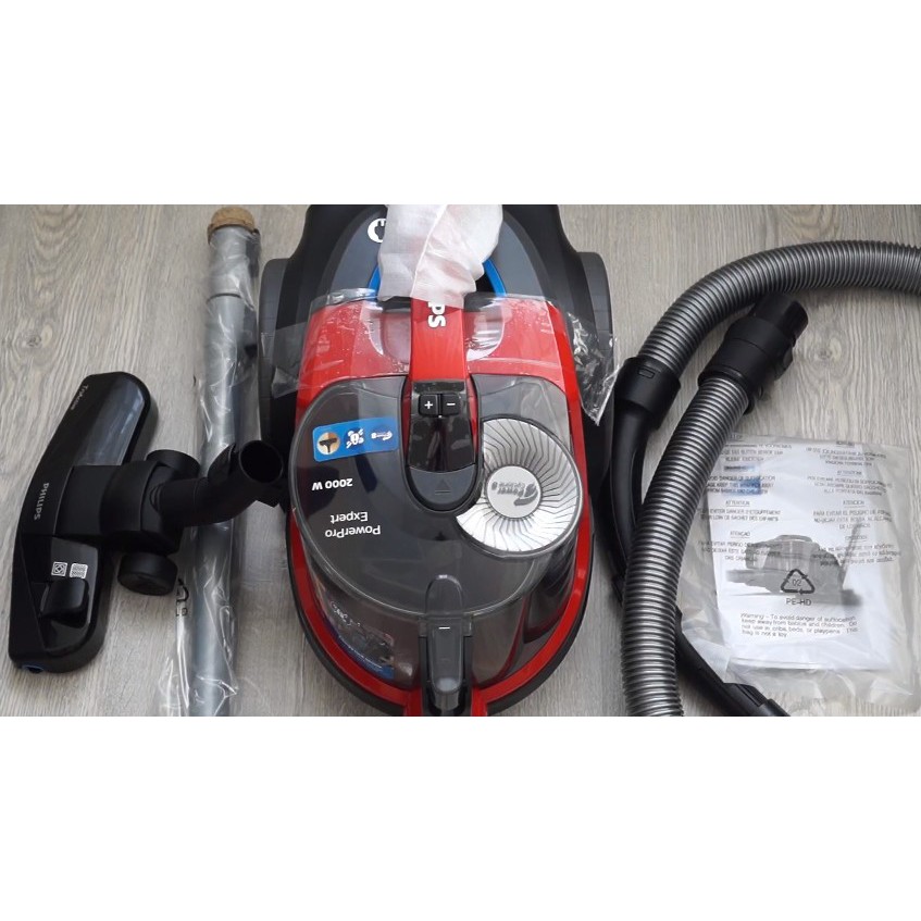 Máy hút bụi Philips công suất 2000W, làm sạch nhanh, tiết kiệm thời gian, bảo hành 2 năm chính hãng - FC9728