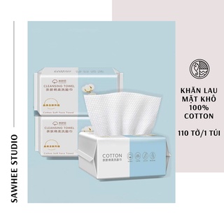 KHĂN LAU MẶT COTTON DẠNG TÚI RÚT, KHĂN LAU MẶT KHÔ