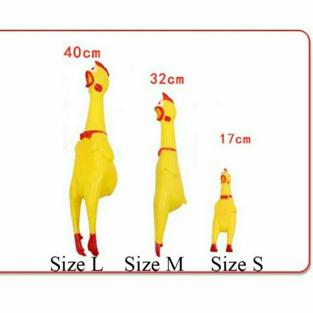 Gà la hét bóp kêu size đại 40cm/size trung 32cm/size nhí 16cm