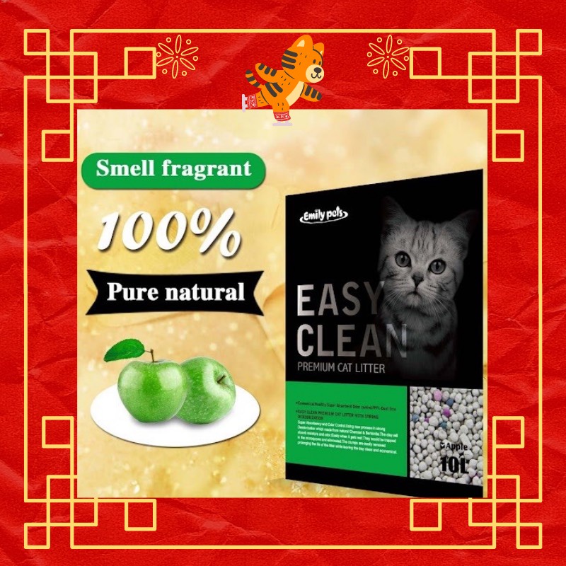 Cát vệ sinh Emily Easy Clean vón cục, khử mùi tốt, tiết kiệm dành cho mèo - 4pets official
