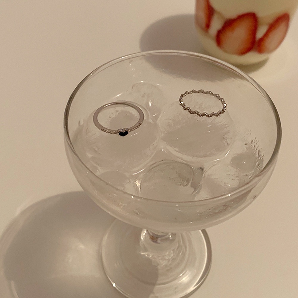 Bộ 2 Nhẫn Đeo Khớp Ngón Tay 2cm Hình Trái Tim Màu Đen Thời Trang