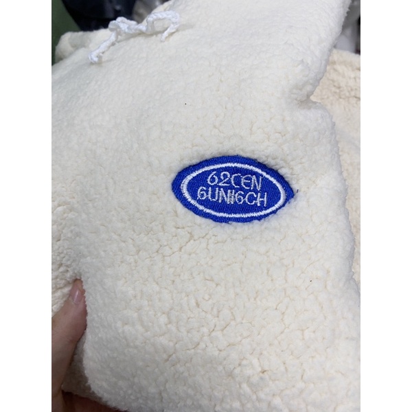 Áo Khoác Hoodie Bông Cừu Nữ dáng rộng tay phồng có mũ form Ullzang | BigBuy360 - bigbuy360.vn